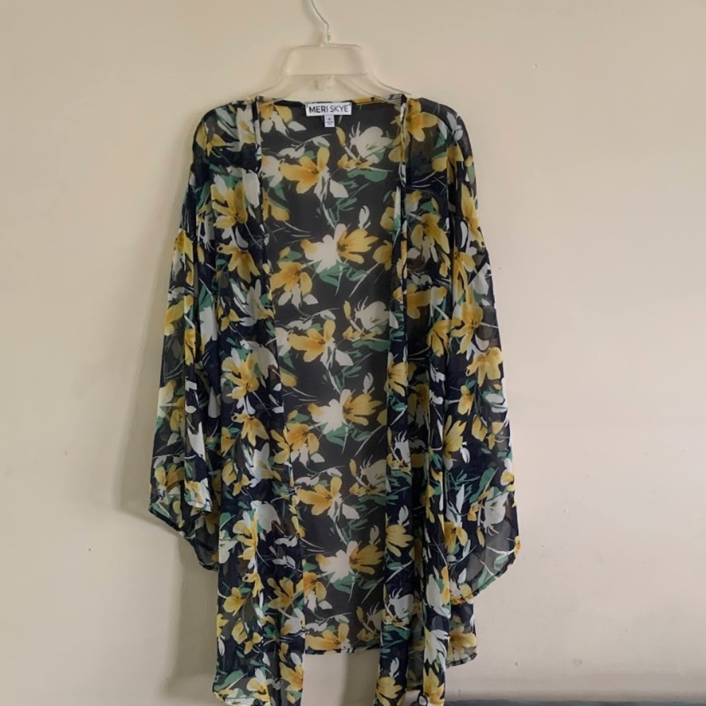 Julie Sheer Printed “Kimono”
